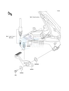 ER 650 A [ER-6N (AUSTRALIAN] (A6F-A8F) A6F drawing BRAKE PEDAL