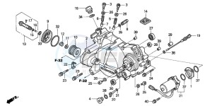 TRX400FA FOURTRAX AT drawing FRONT CRANKCASE COVER