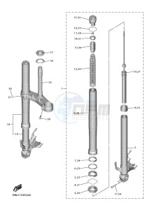 YZF600 R6 (BN6C) drawing FRONT FORK