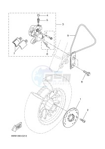 CW50 BW'S (5WWS) drawing FRONT BRAKE CALIPER