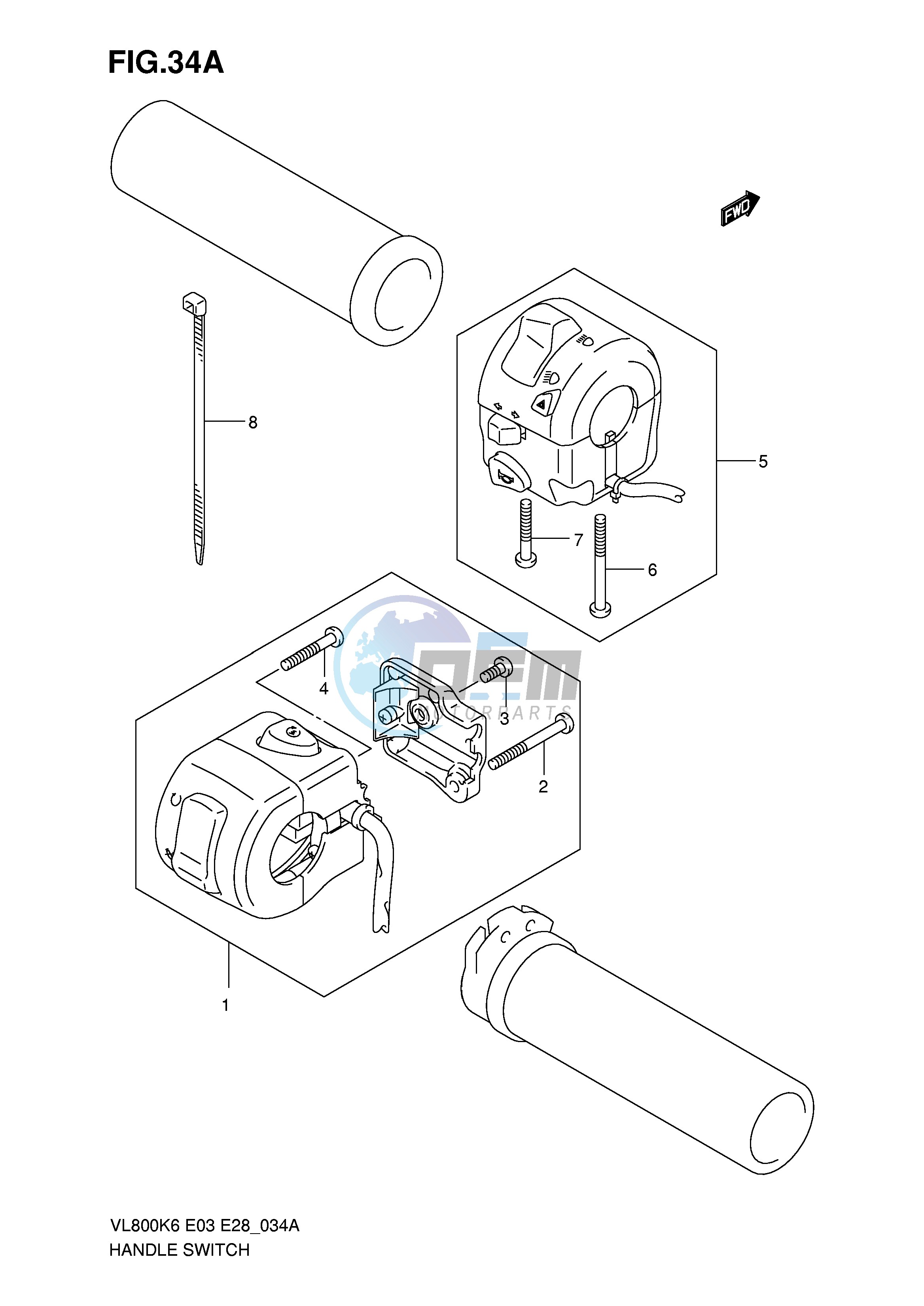 HANDLE SWITCH (MODEL K7 K8 K9 L0)