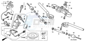 CBR1000RA9 UK - (E / ABS MKH MME REP) drawing HANDLE PIPE/TOP BRIDGE