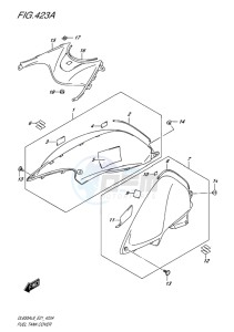 DL650 ABS V-STROM EU drawing FUEL TANK COVER