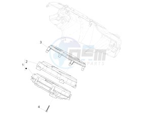 Medley 150 4T ie ABS (APAC) drawing Meter combination - Cruscotto