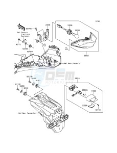 NINJA 300 EX300AEFA XX (EU ME A(FRICA) drawing Taillight(s)