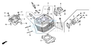 CRF100F drawing CYLINDER HEAD