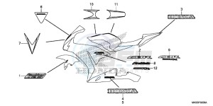 CBR1000RRG CBR1000 - Fireblade Europe Direct - (ED) drawing STRIPE/ MARK (1)