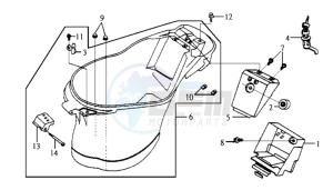 JET EURO X 50 25KMH drawing HELMET BOX