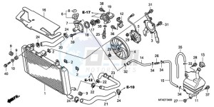 CBF1000TA France - (F / ABS CMF) drawing RADIATOR