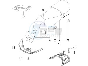 GTV 250 ie drawing Saddle - Tool roll