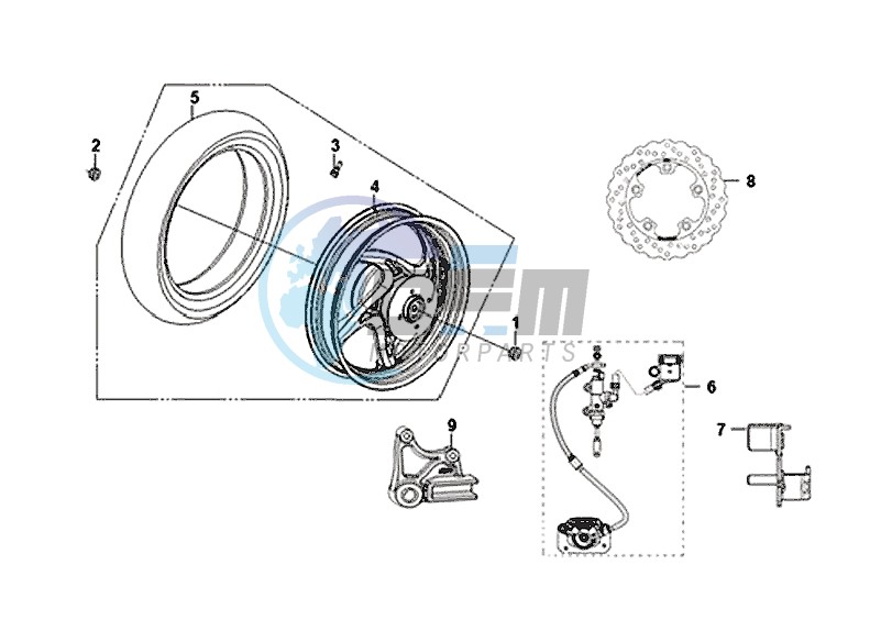 REAR BRAKE / REAR WHEEL