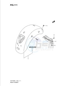 VLR1800 drawing REAR FENDER (VLR1800L1 E2)