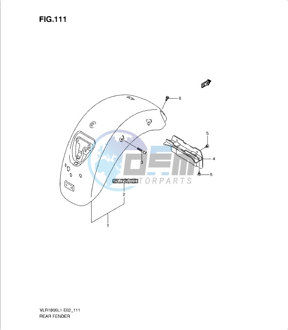 REAR FENDER (VLR1800L1 E2)