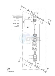 YZ250F (17DH 17DJ 17DK 17DL) drawing REAR SUSPENSION