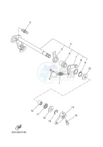 XSR700 (B344 B344 B344 B344) drawing SHIFT SHAFT