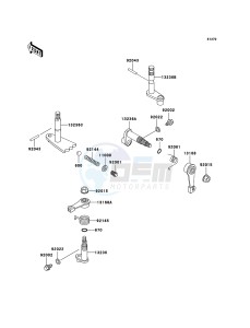 MULE 3010 4x4 KAF620E6F EU drawing Gear Change Mechanism