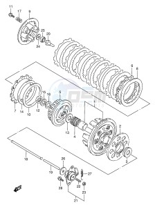 GSX600F (E2) Katana drawing CLUTCH