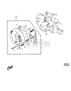 S2 A [MACH II] (-A) 350 [MACH II] drawing HEADLIGHT -- S2- -