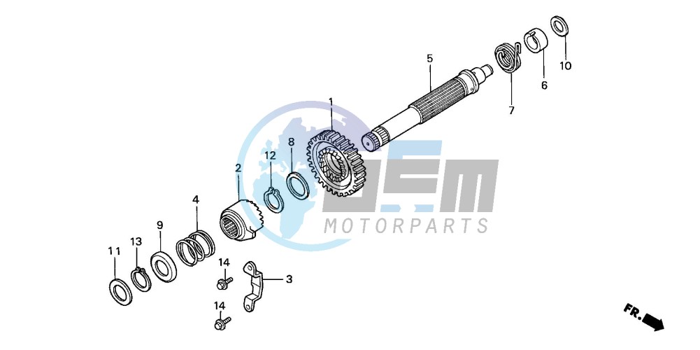 KICK STARTER SPINDLE