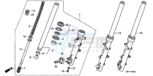 XL700VA9 France - (F / ABS CMF SPC) drawing FRONT FORK