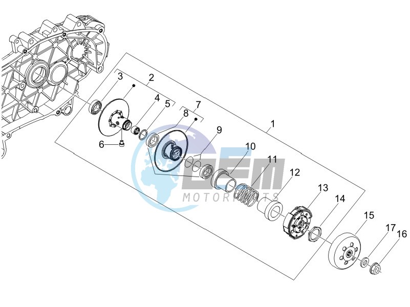 Driven pulley