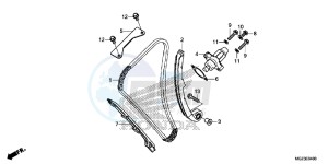 CBR500RD CBR500R UK - (E) drawing CAM CHAIN/TENSIONER