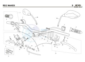 RS2-125-NACKED-BLUE drawing HANDLEBAR - CONTROLS