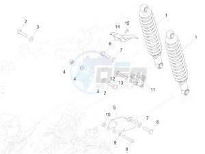 MEDLEY 150 4T IE ABS E3 2020 (APAC) drawing Rear suspension - Shock absorber/s