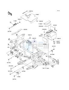 KVF700 D [PRAIRIE 700 4X4 TEAM GREEN SPECIAL EDITION] (6F) D6F drawing FRAME FITTINGS