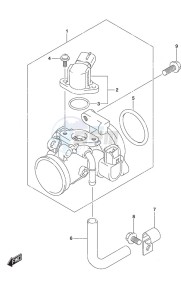 DF 9.9B drawing Throttle Body Non-Remote Control