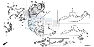 NC750SAE NC750SA ED drawing UNDER COWL