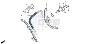 CB500 drawing CAM CHAIN/TENSIONER