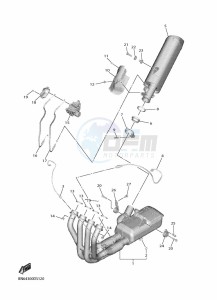 YZF600 YZF-R6 RaceBASE (BN6P) drawing EXHAUST