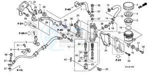 CBR1000RA9 Korea - (KO / ABS MME) drawing REAR BRAKE MASTER CYLINDER (CBR1000RA)