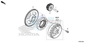 TRX420TE1E TRX420 ED drawing STARTING GEAR