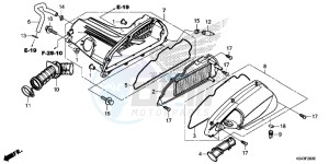 NSS300D Forza - NSS300D UK - (E) drawing AIR CLEANER