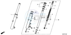 FJS600AB SilverWing ED drawing FRONT FORK