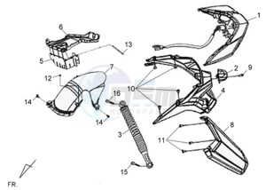 JET 4 R50 NAKED drawing TAIL LIGHT - REAR SUSPENSION