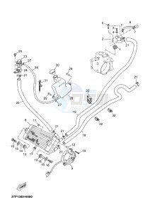 YPR250RA XMAX 250 ABS EVOLIS 250 ABS (1YS7 1YS7 1YS7) drawing RADIATOR & HOSE