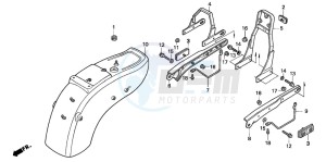 VT1100C2 drawing REAR FENDER (VT1100C)