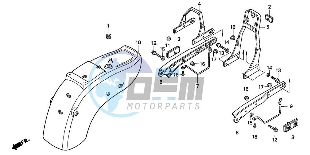 REAR FENDER (VT1100C)