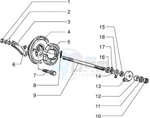 Zip 95 drawing Front wheel component parts