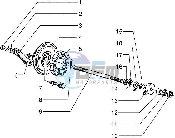 Front wheel component parts