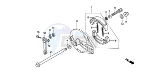 NX250 drawing REAR BRAKE PANEL