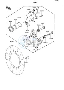 KZ 750 R [GPZ] (R1) [GPZ] drawing REAR BRAKE