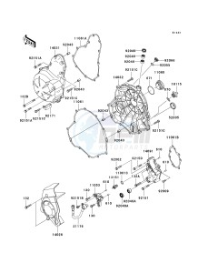 ER 650 C [ER-6N](9F) C9F drawing ENGINE COVER-- S- -