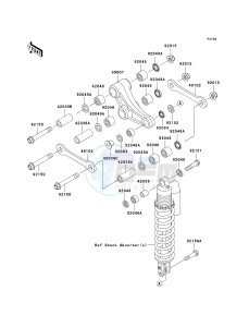 KX 85 A [KX85 MONSTER ENERGY] (A6F - A9FA) A9F drawing REAR SUSPENSION