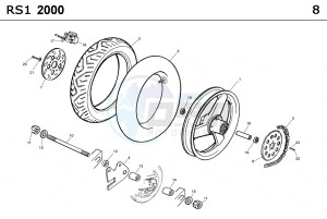 RS1 CASTROL 50 drawing WHEEL REAR