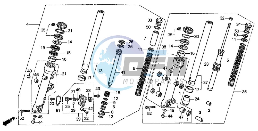 FRONT FORK (ST1100AT/AV/AW)