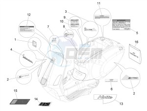 SPRINT 50 4T-3V E2 NOABS (NAFTA) drawing Plates - Emblems